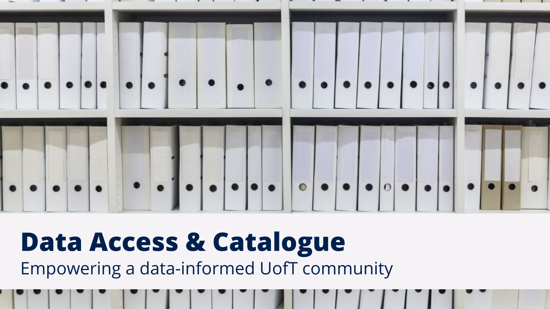 Data Access & Catalogue slide